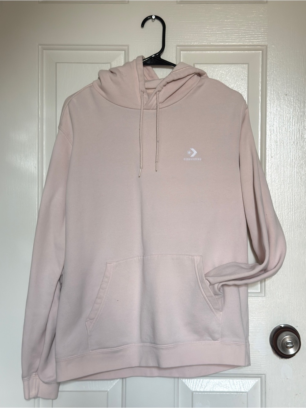 Converse Unisex Pale Pink Crewneck Sweatshirt with Embroidered Logo